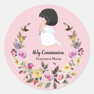 Sticker Rond Couronne de la Sainte Communion * choisir la coule
