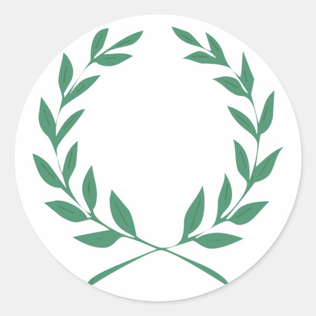 Sticker Rond Couronne de laurier (Devant)