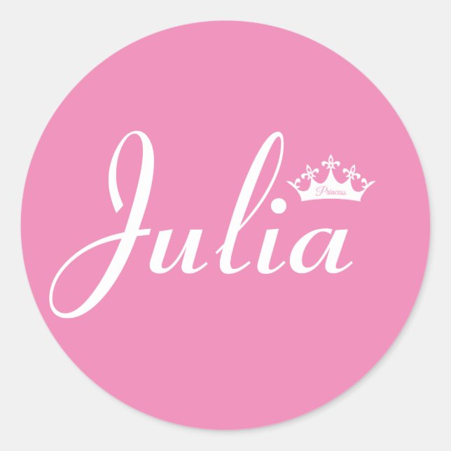 Sticker Rond Couronne de Princesse (Devant)