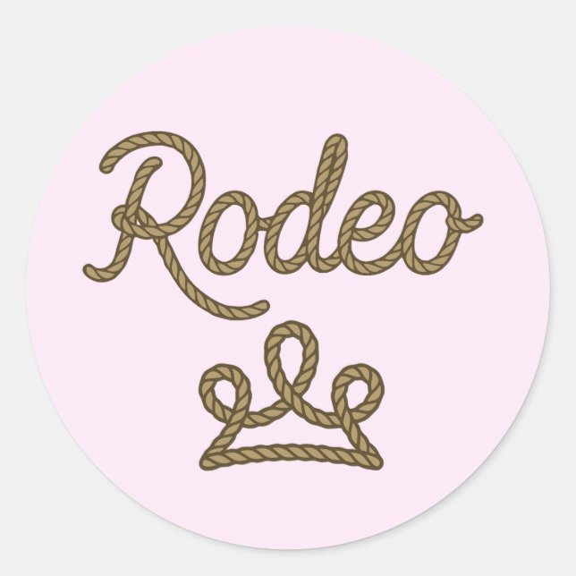 Sticker Rond Couronne de Princesse de Rodéo Country Western Ros (Devant)