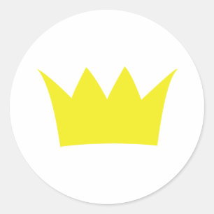 Sticker Rond Couronne d'or