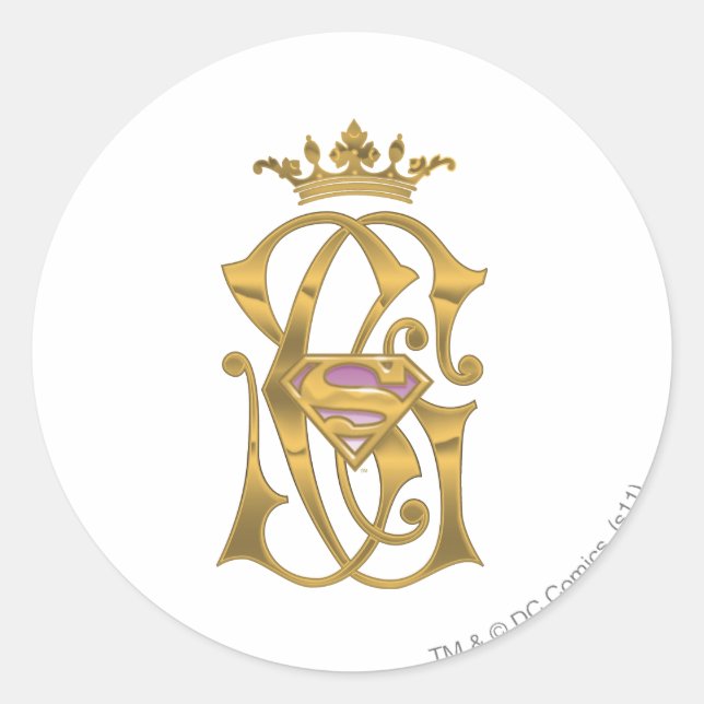 Sticker Rond Couronne d'or Supergirl (Devant)