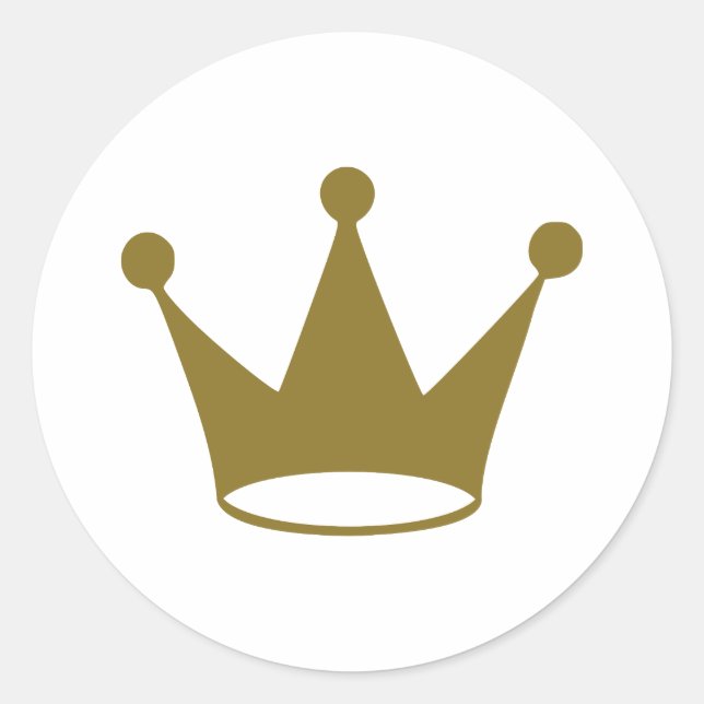 Sticker Rond Couronne dorée (Devant)