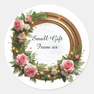Sticker Rond Couronne florale vibrante