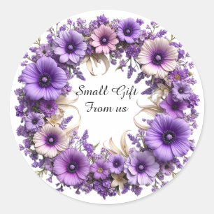 Sticker Rond Couronne florale vibrante