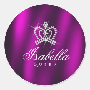 Sticker Rond Couronne glacée pourpre