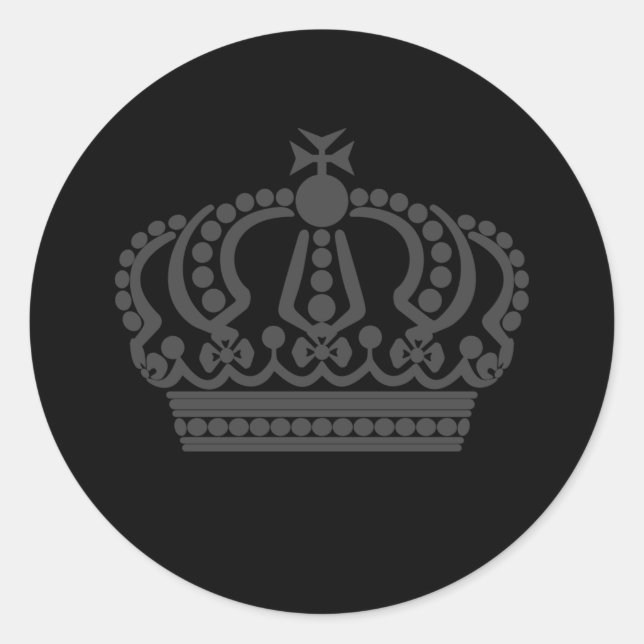 Sticker Rond Couronne grise (Devant)