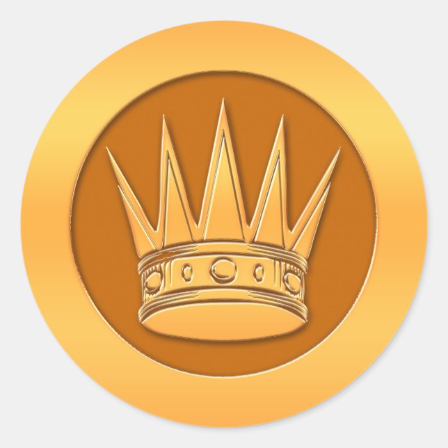 Sticker Rond Couronne or (Devant)