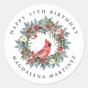 Sticker Rond Couronne personnalisée pour le 45e anniversaire de