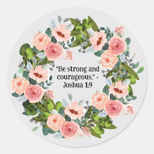 Sticker Rond Couronne rose : Citation pour la Réflexion fidèle (Devant)