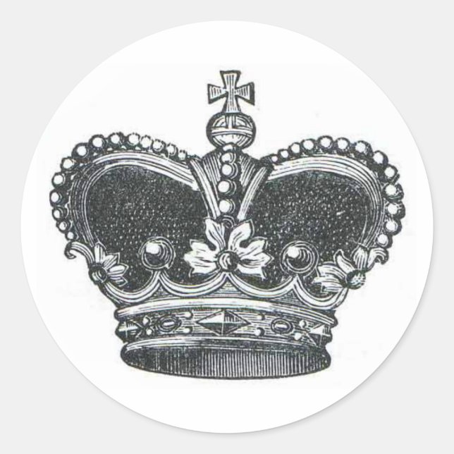 Sticker Rond Couronne royale (Devant)