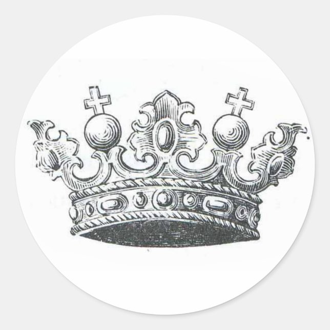 Sticker Rond Couronne royale (Devant)