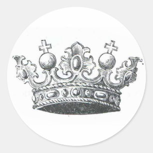 Sticker Rond Couronne royale