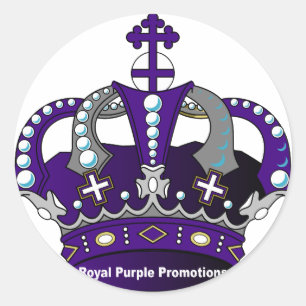 Sticker Rond Couronne royale violette