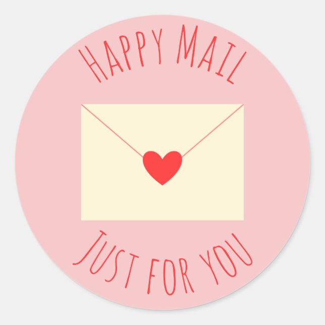 STICKER ROND COURRIEL HEUREUX JUSTE POUR VOUS (Devant)