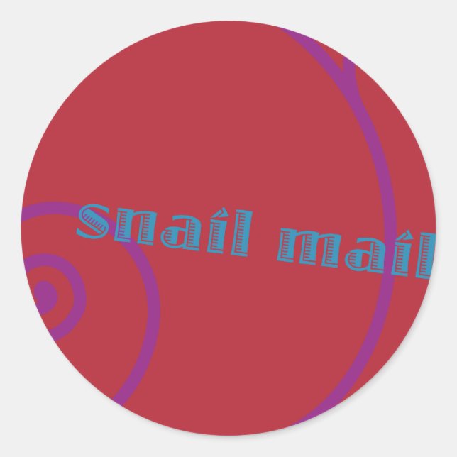 Sticker Rond Courrier aux fraises (Devant)