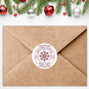 Sticker Rond Courrier de Noël du Père Noël Express pour les enf
