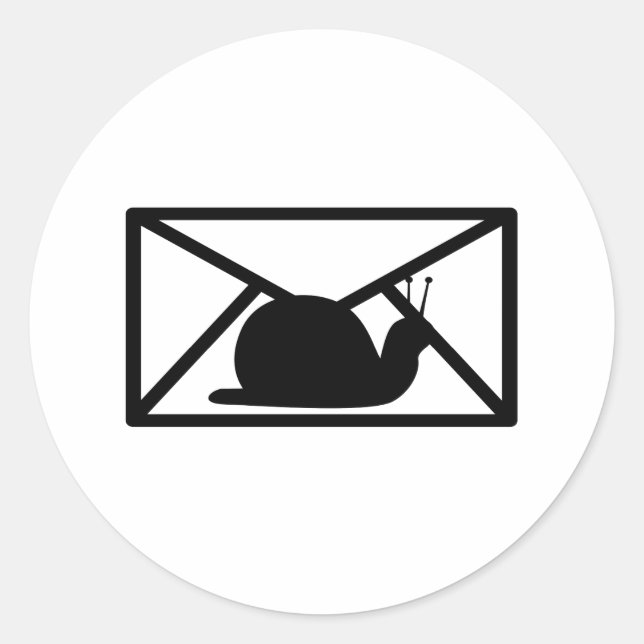 Sticker Rond courrier d'escargot (Devant)