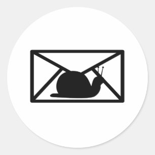 Sticker Rond courrier d'escargot