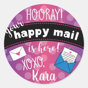 Sticker Rond Courrier heureux