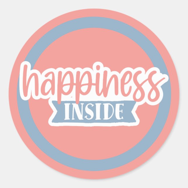 Sticker Rond Courrier heureux (Devant)