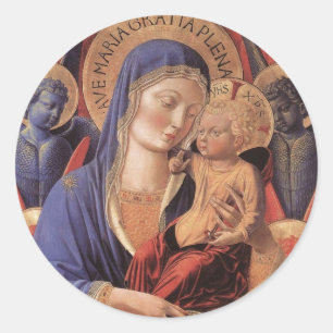 STICKER ROND COURRIER MARY PLEINE DE GRACE