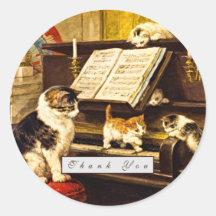 Cours de piano Vintage personnalisé Mère Chat & Ki