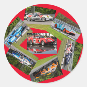 Sticker Rond Course automobile sportive