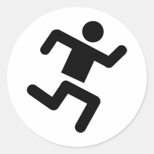 Sticker Rond course d'athlétisme noir