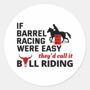 Sticker Rond Course de barils Rodeo Horse équitation