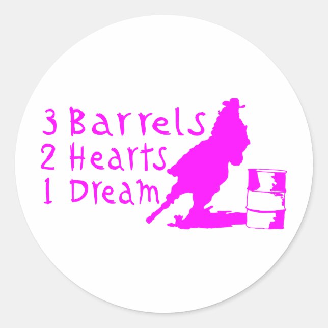 STICKER ROND COURSE DE BARREL DE FILLE (Devant)