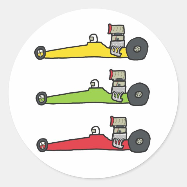 Sticker Rond Course de glisser (Devant)