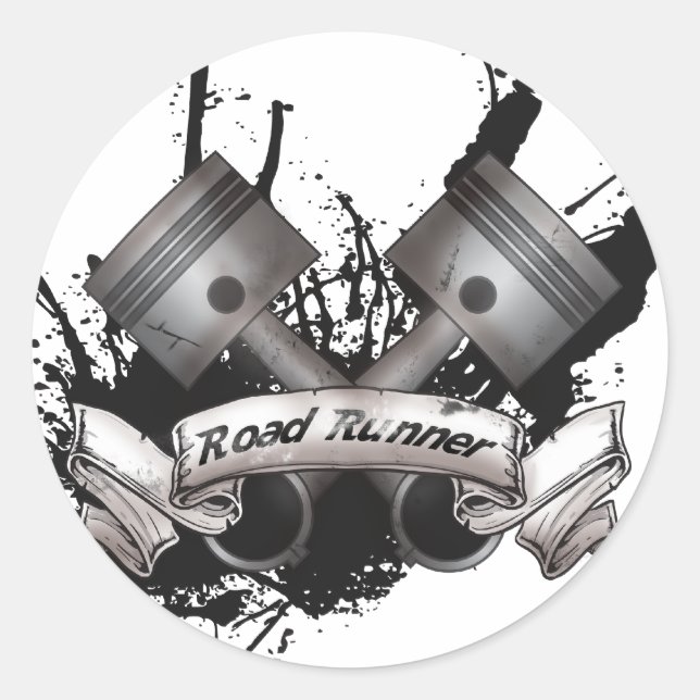 Sticker Rond Course routière (Devant)
