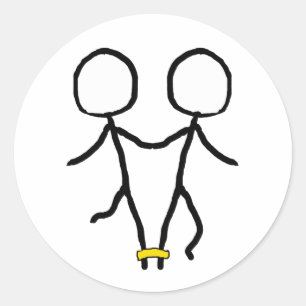 Sticker Rond Course trois à jambes