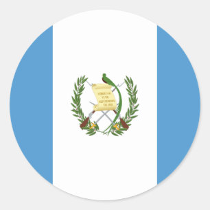 Sticker Rond Coût bas ! Drapeau du Guatemala