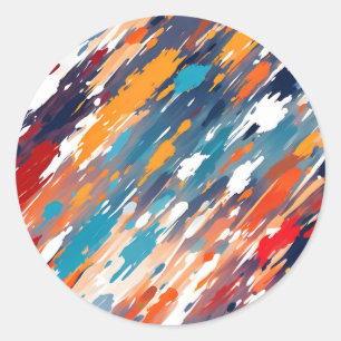 Sticker Rond Couteau de palette texture