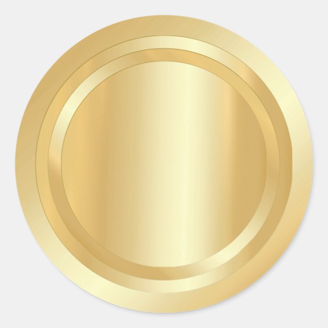 Sticker Rond Coutume Gold Look Elegant Glamor Modèle tendance (Devant)