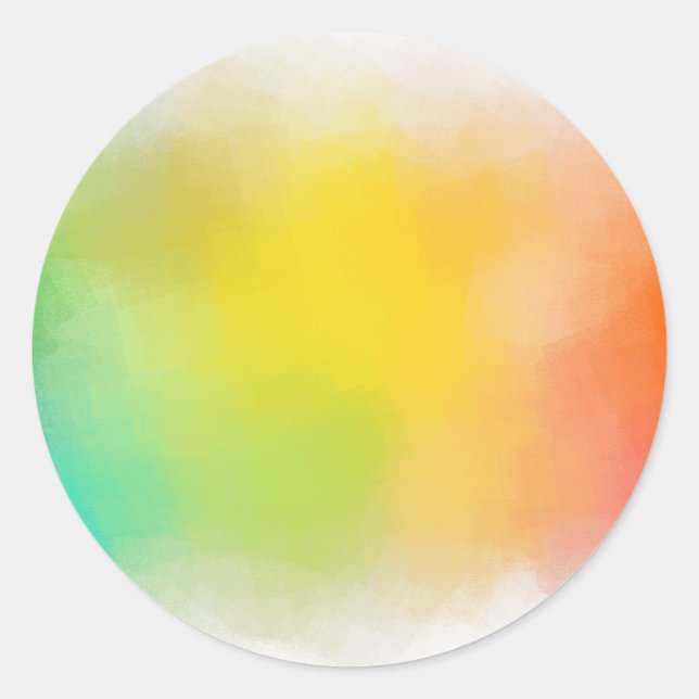 Sticker Rond Coutume tendance rose rouge jaune orange bleu bleu (Devant)