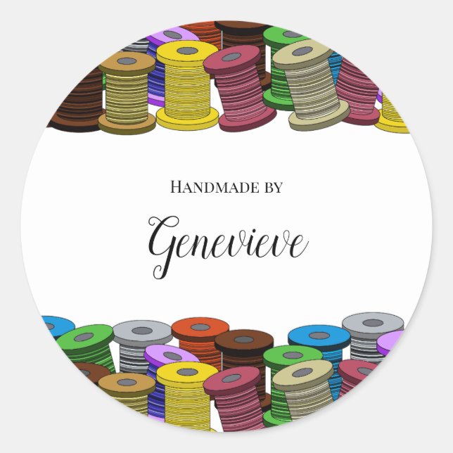 Sticker Rond Couture couture personnalisable couturière couturi (Devant)