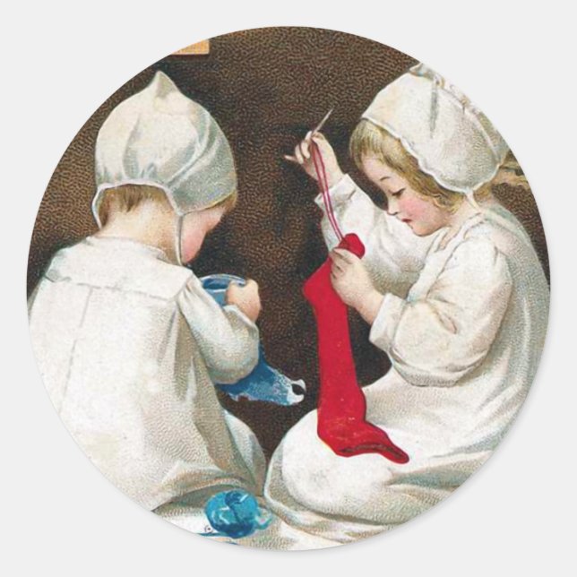 Sticker Rond Couture d'enfants (Devant)