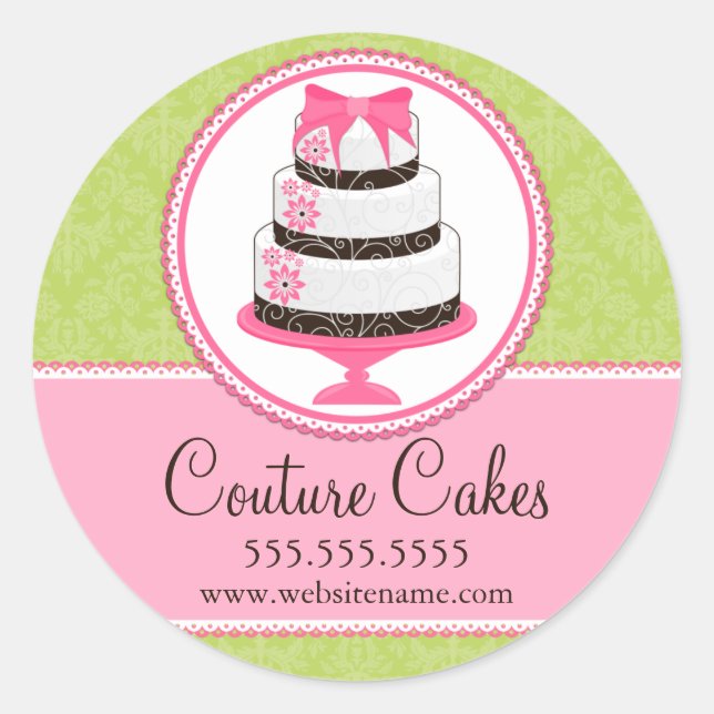 Sticker Rond Couture Gâteaux Boulangerie Couvercles (Devant)