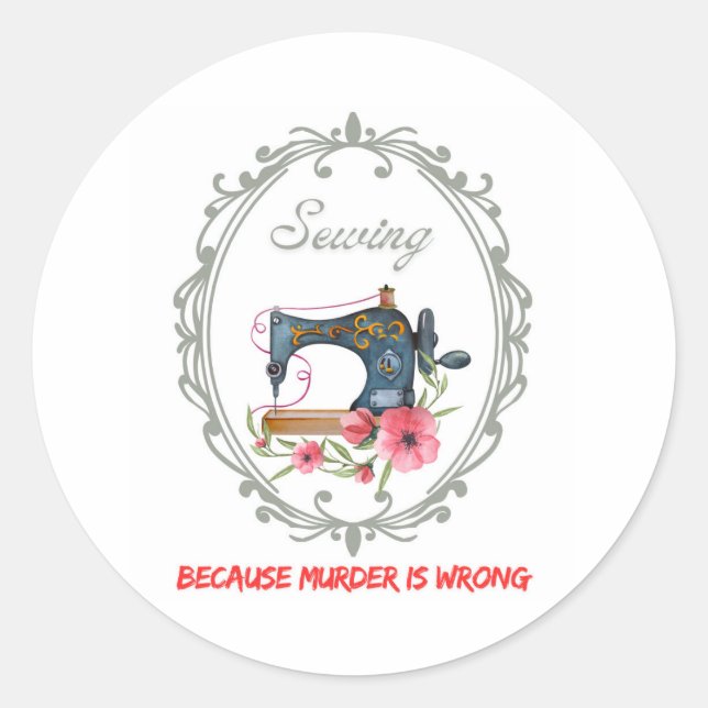 Sticker Rond Couture victorienne vintage (Devant)