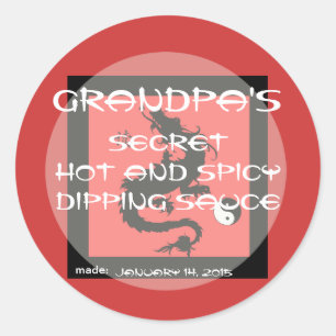 Sticker Rond couvercle de canning asiatique - taille pour un co