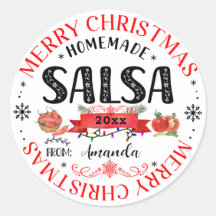 Couvercle de pot de salsa fait maison Joyeux Noël