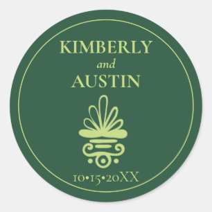 Sticker Rond Couverture de livre vintage   Réserver Thème Maria