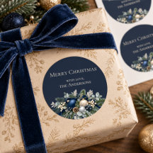 Couverture élégante de Noël Peace & Joy Navy Minui
