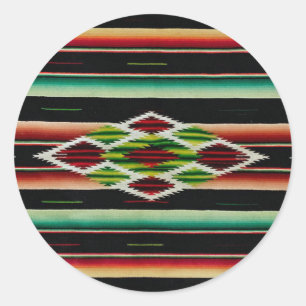 Sticker Rond Couverture mexicaine traditionnelle espagnole Sera