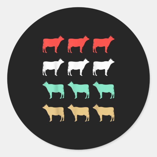 Sticker Rond Cow | Cow Design (Devant)