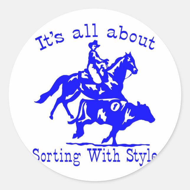STICKER ROND COW-GIRL DE RODÉO (Devant)