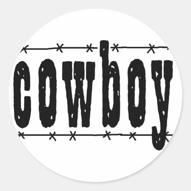 Sticker Rond Cowboy (Devant)